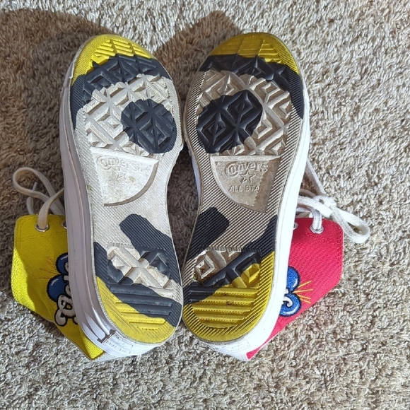 Converse Pink and Blue High-Top Sneakers Classic Canvas Style - Picture 6 of 9